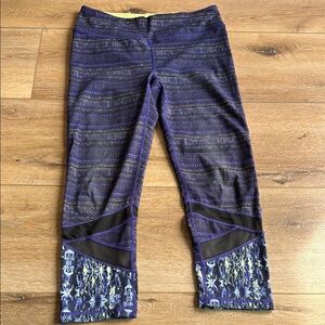 Purple and Black Patterned Leggings